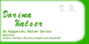 dorina walser business card